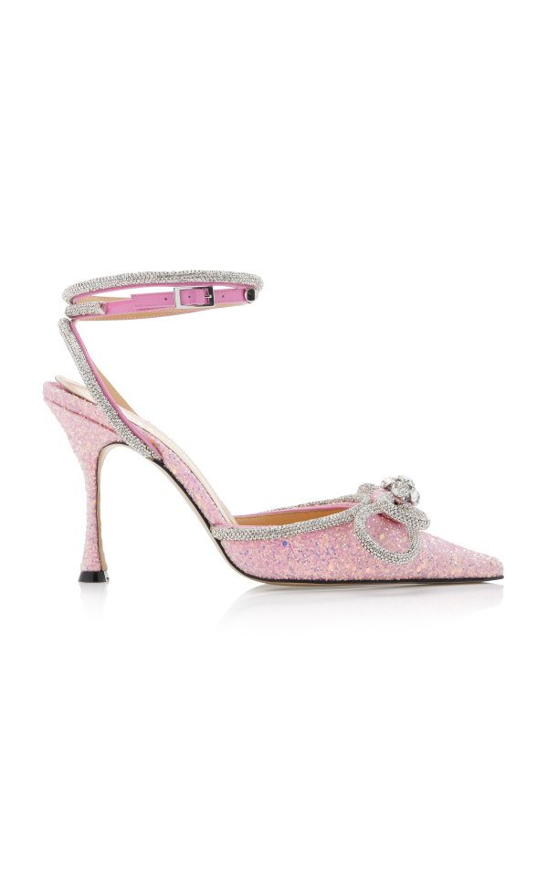 Exclusive Glittered Double Bow Pumps