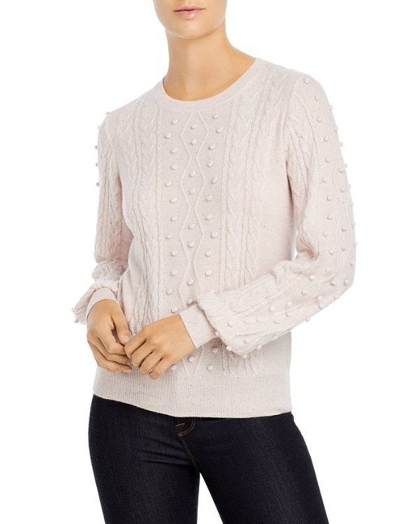Popcorn Cable Cashmere Sweater - 100% Exclusive