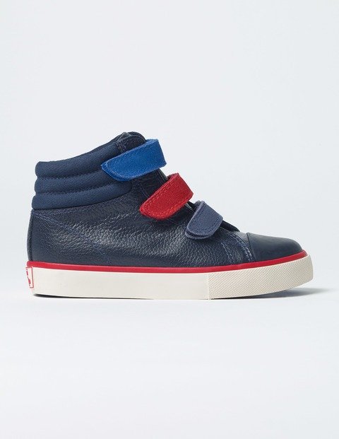 Leather High Tops (Navy)