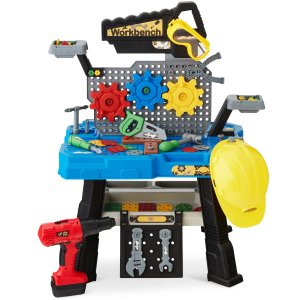 Best Choice Products Pretend Play Workbench for Kids, Child's Toy Set w/ 150 Accessories