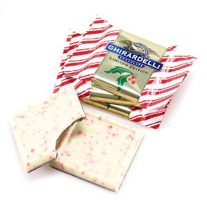 Ghirardelli Limited Edition Peppermint Bark Squares Bag Xsmall 0.83 oz. Pack of 24