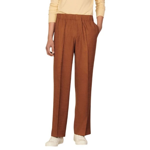 Textured Pull-On Trousers