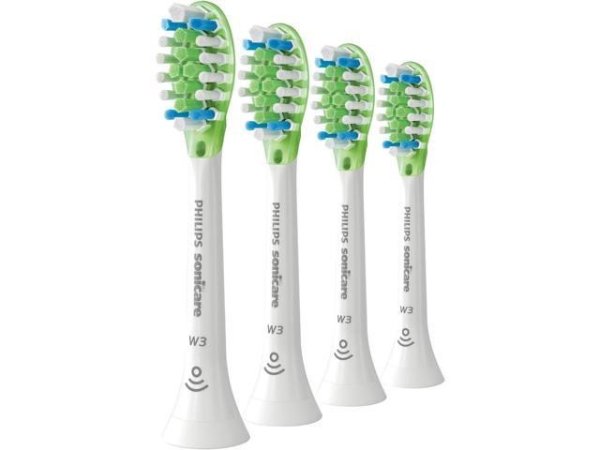 Sonicare Premium White Replacement Toothbrush Heads, HX9064/65, Smart Recognition, White 4-pk