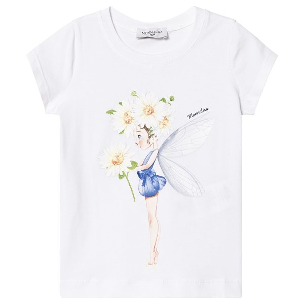 White Fairy and Daisy Print T-Shirt | AlexandAlexa