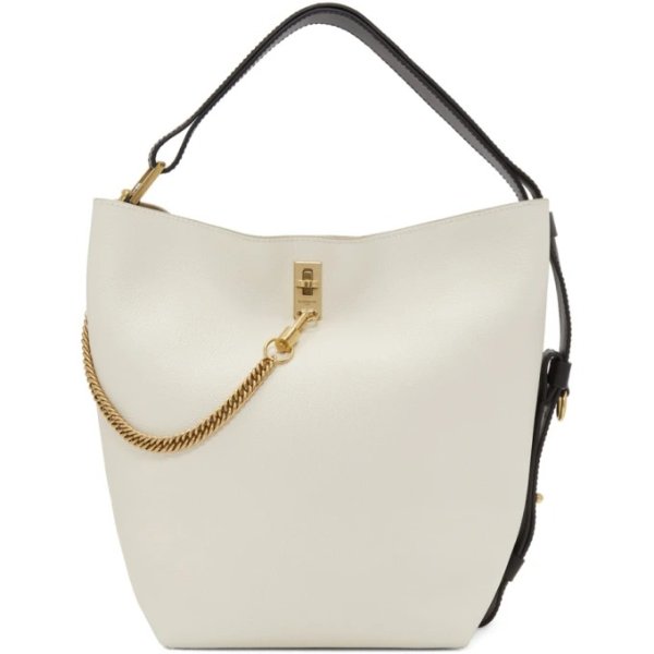 - White Medium GV Bucket Bag