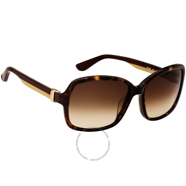 Salvatore Tortoise Plastic Frame Brown Lens Ladies Sunglasses