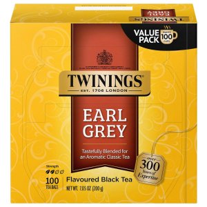 Twinings Earl Grey Black Tea, 100 Individually Wrapped Tea Bags