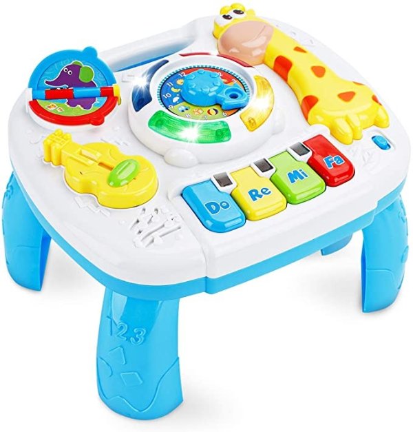 Baby Toys 6 to 12-18 Months Musical Educational Learning Activity Table Center Toys for Toddlers Infants Kids 1 2 3 Year Olds Boys Girls Gifts Size 9.7 x 8.7 x 7.1 Inches
