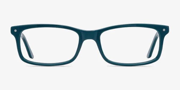 Mandi - Rectangle Teal Frame Eyeglasses | EyeBuyDirect