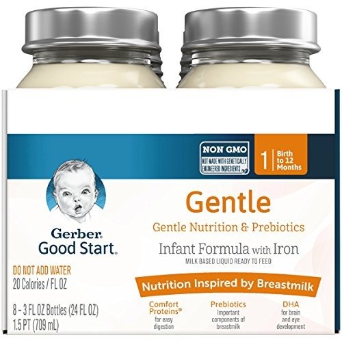 Good Start Gentle Non-GMO Ready to Feed Infant Formula Nursers, Stage 1, 3 Fluid Ounce (Pack of 48)