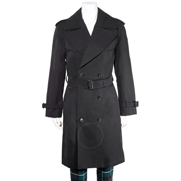 Ladies Black Cotton Rainwear GabardineTrench Coat