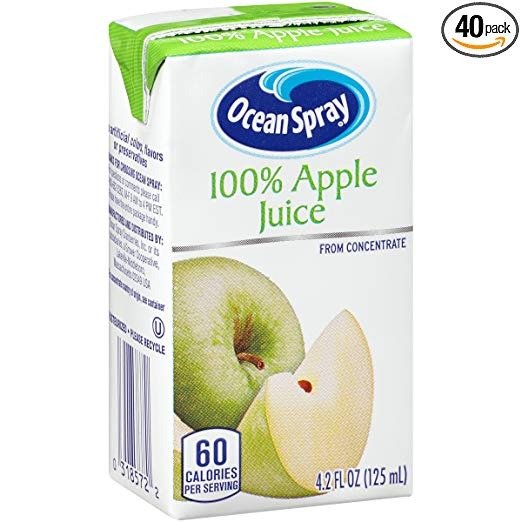 100% Apple Juice Drink, 4.2 Ounce Juice Boxes (Pack of 40)
