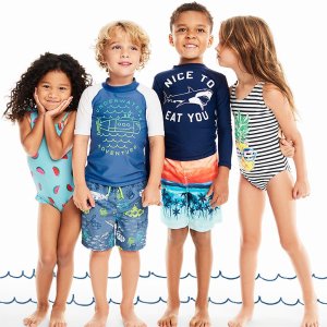 折扣升级：Oshkosh 童装官网 儿童泳衣低至3.75折，新款刷新史低