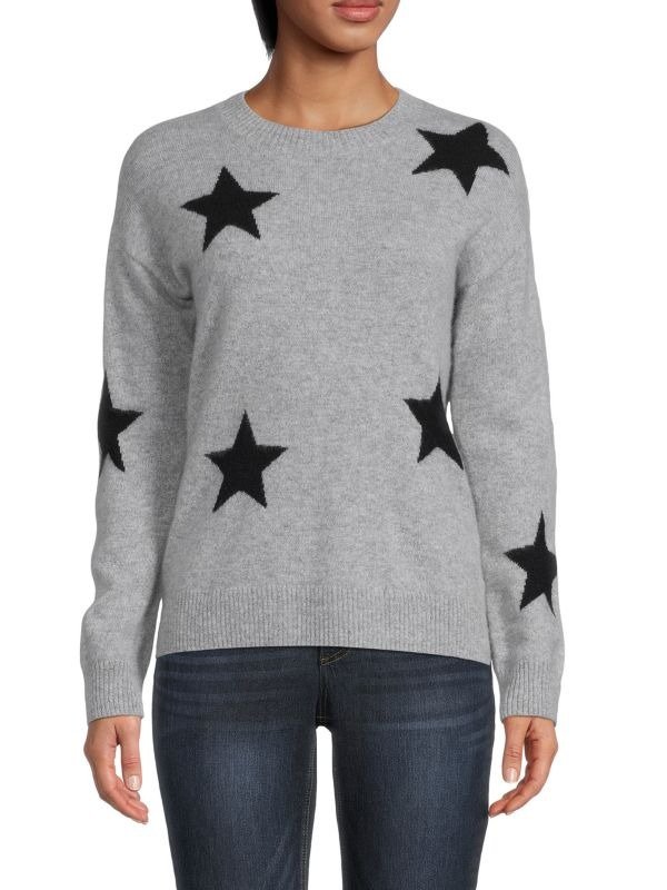 Star Cashmere Crewneck Sweater