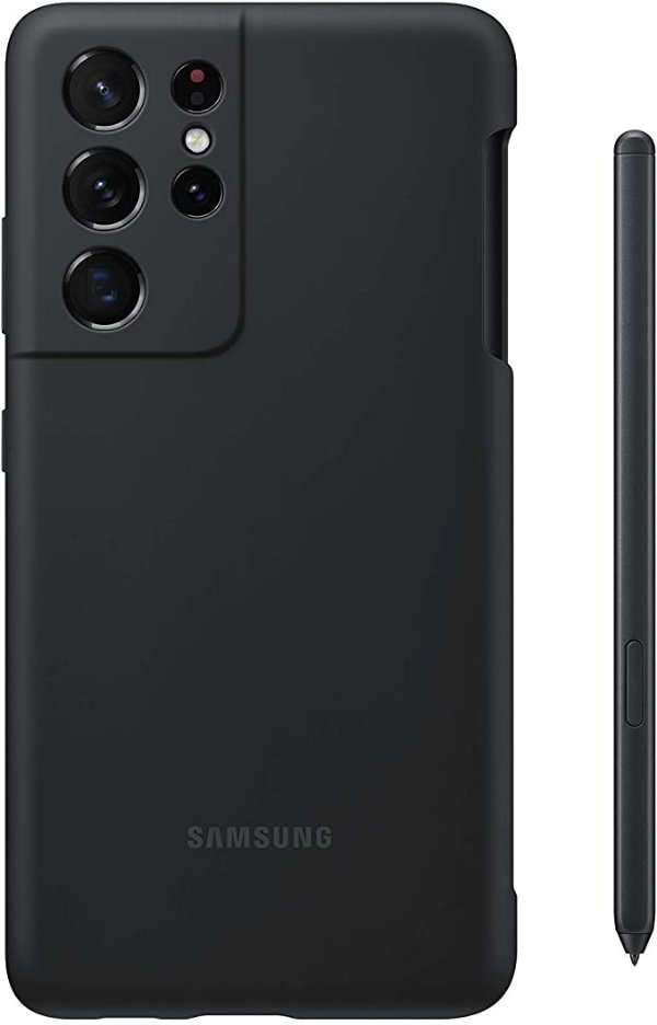 Galaxy S21 Ultra Silicone Case with S-Pen Bundle - Black (US Version)