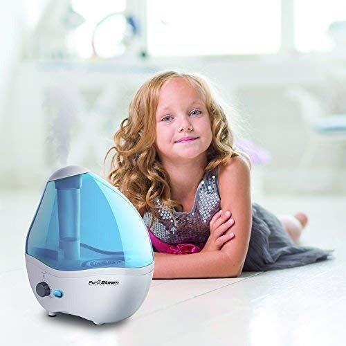 Cool Mist Humidifier, 11 Variable Mist Control Settings, Nightlight, Superior Ultrasonic 2.2 Liter Whisper-Quiet Operation, Ideal for Baby Rooms, Auto Shut-Off, 20 hours Operating Time