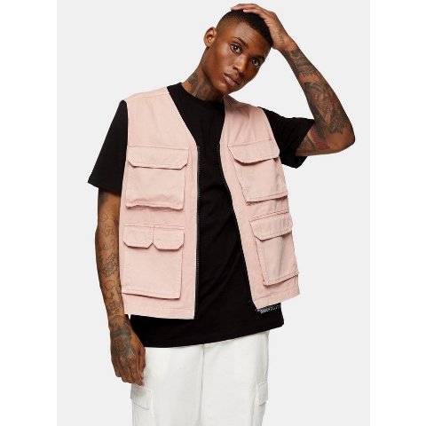 Pink Four Pocket Vest