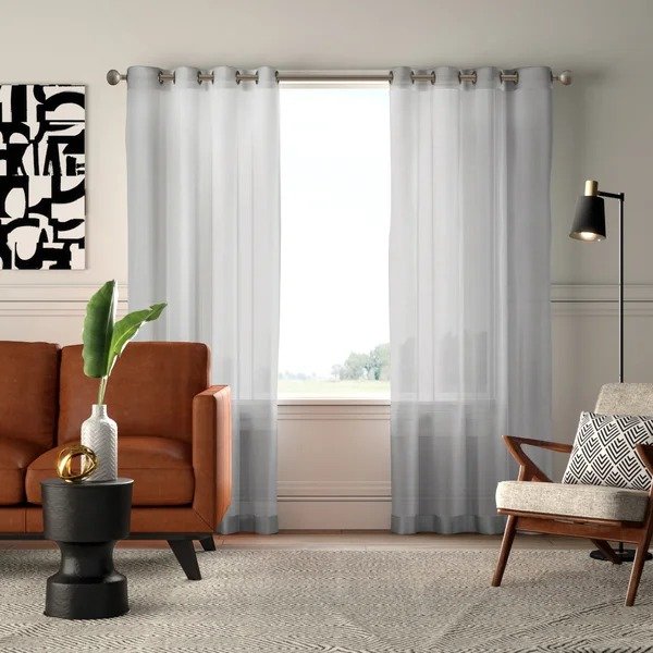 Highlawn Solid Semi-Sheer Grommet Curtain Panels (Set of 2)Highlawn Solid Semi-Sheer Grommet Curtain Panels (Set of 2)Customer PhotosShipping & ReturnsMore to Explore