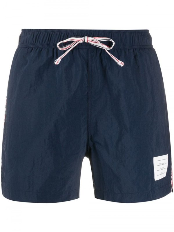 Logo And Patch Swim Shorts