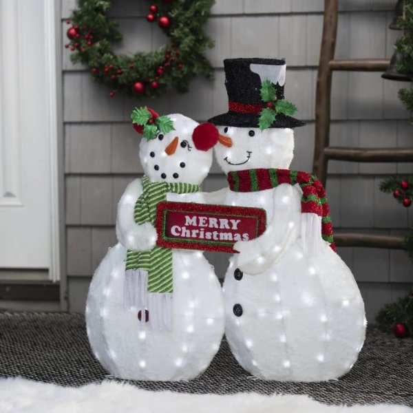 34 in. Snowman Couple