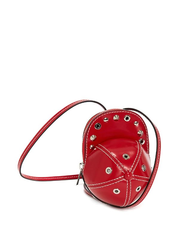 Cap stud-embellished crossbody bag