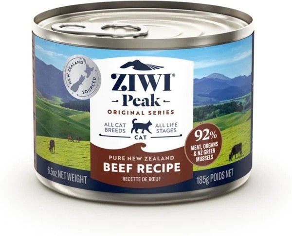 ZIWI Peak Beef Recipe Canned Cat Food, 6.5-oz, case of 12 - Chewy.com