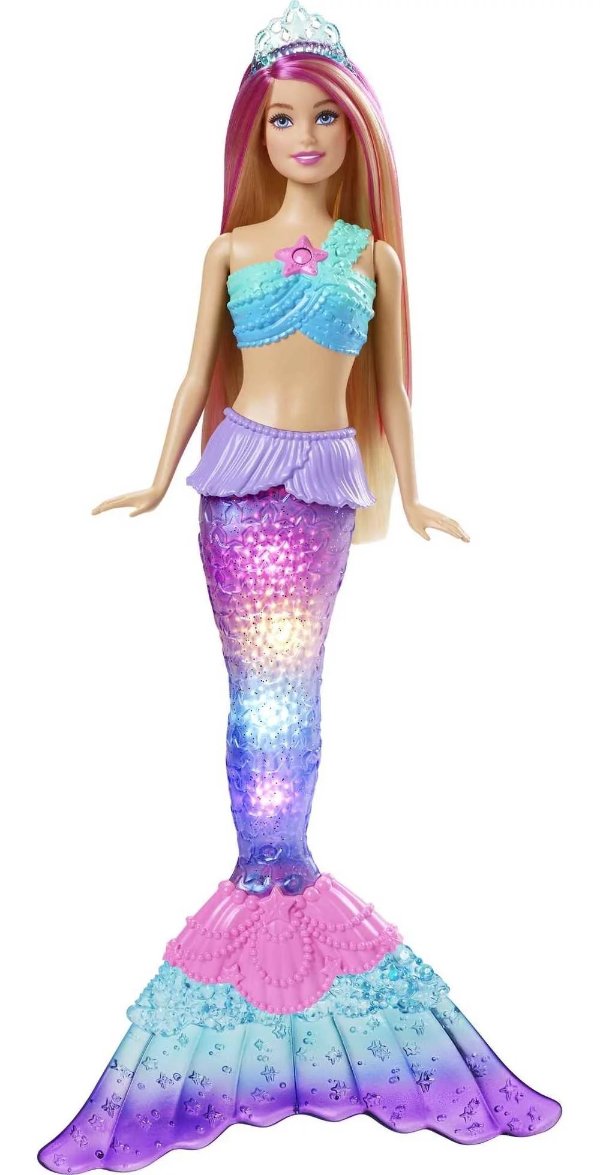 Dreamtopia Mermaid Doll with Twinkle Light-Up Tail and Pink-Streaked Hair