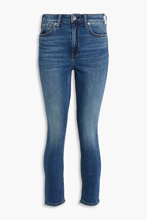 Nina cropped high-rise skinny jeans