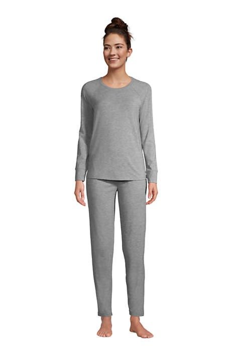 Women's Lounge Pajama Set Long Sleeve T-shirt and Slim Leg Pants