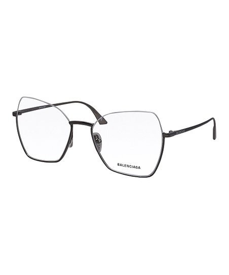 | Gray & Clear Half-Rim Butterfly Eyeglasses