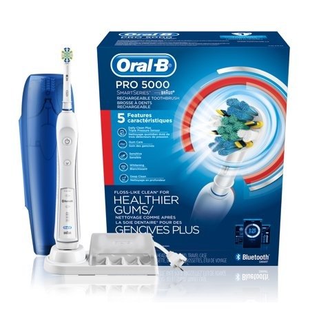 5000 ($25 Mail In Rebate Available) SmartSeries Electric Toothbrush, White, Powered by Braun