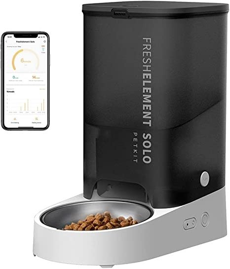Automatic Cat Feeder, Wi-Fi Enabled Smart Pet Feeder for Cats and Dogs, Auto Food Dispenser with Portion Control, Compatible for Freeze-Dried Pet Food, Stainless Steel Bowl…