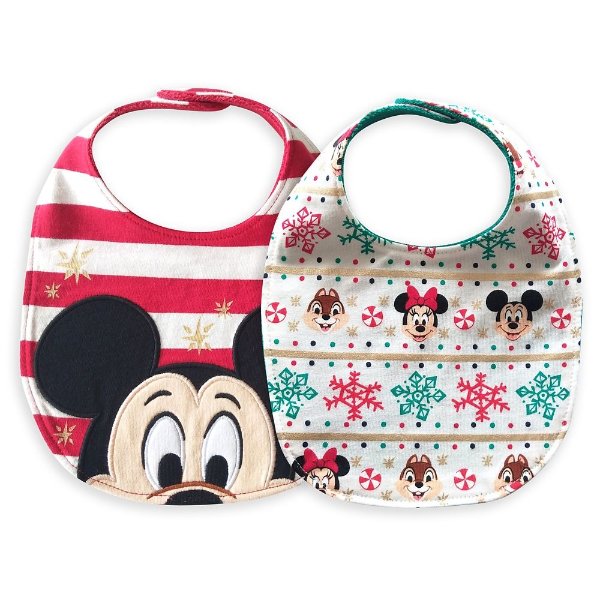 Mickey Mouse and Friends Holiday Bib Set for Baby | shopDisney
