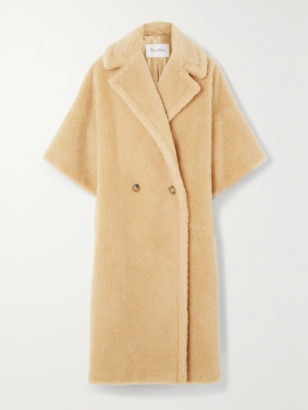 Primo oversized camel hair and silk-blend coat