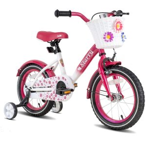 JOYSTAR Starry Kids Bike for Ages 3-9 Years Girls with Hand Brake and Basket