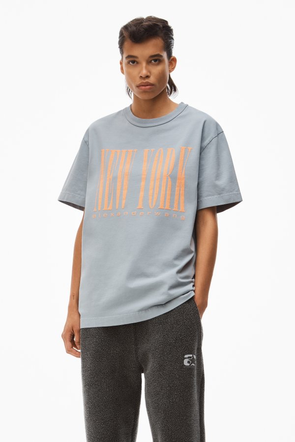 alexanderwang NY PUFF GRAPHIC TEE IN COMPACT JERSEY #RequestCountryCode#