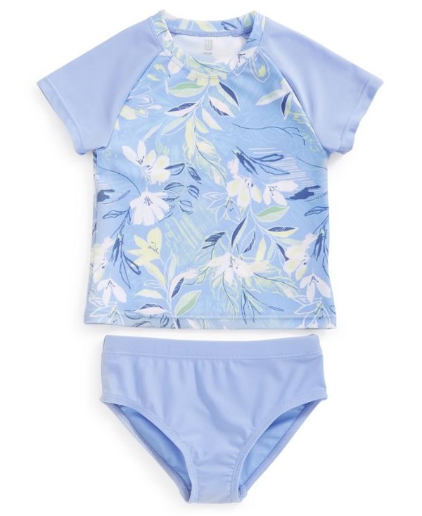 Toddler & Little Girls Hibiscus Rash Guard, Created for Macy's