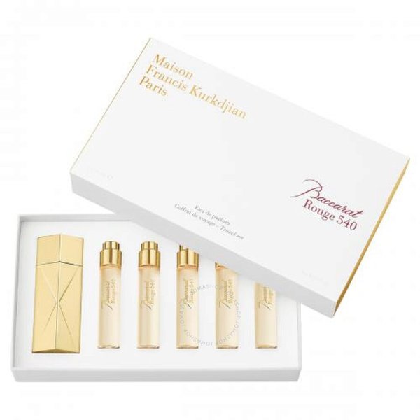 Baccarat Rouge 540 6 Pcs Set: Travel Spray Case + 5 X 0.37 oz Eau De Parfum