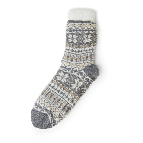 Women's Fairisle Knit Cabin Slipper Sock