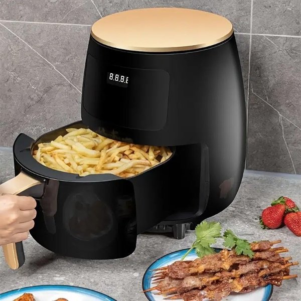 Temu Air Fryer, Intelligent Touch Screen Potato Chip Machine, Household  Intelligent Electric Oven, Large Capacity Air Fryer Kitchen, Quick &  Secure Online Checkout