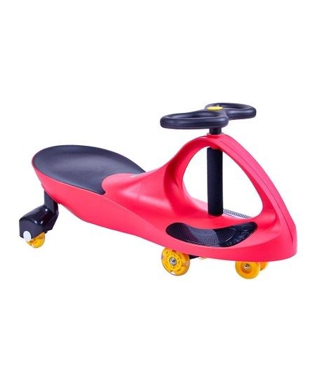Strawberry Red Premium LED-Wheel Swing Car Ride-On