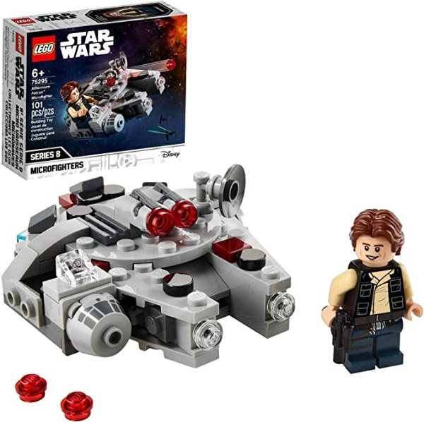 Star Wars Millennium Falcon Microfighter 75295 Building Kit; Awesome Construction Toy for Kids, New 2021 (101 Pieces)