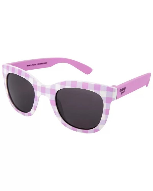 Pink Gingham Sunglasses