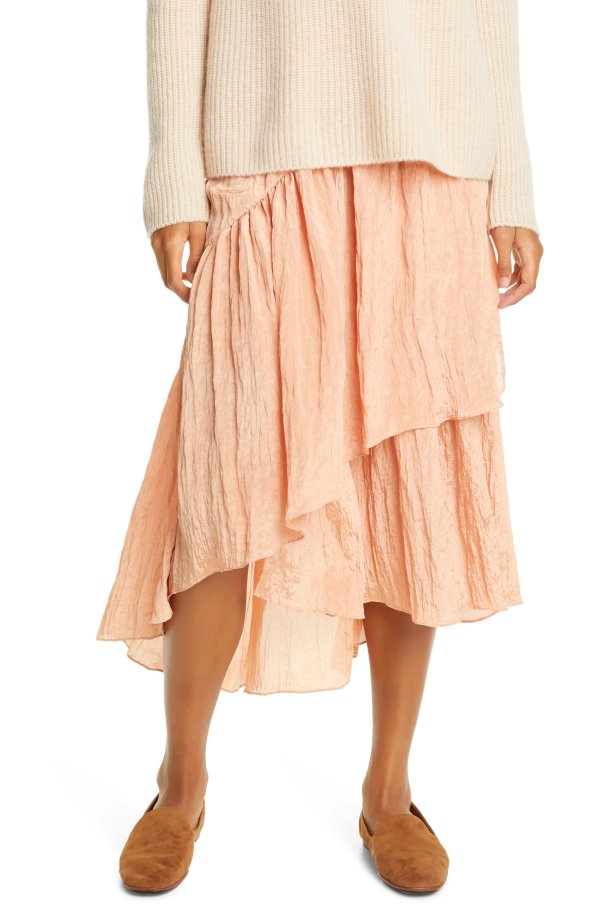 Tiered Textured Skirt