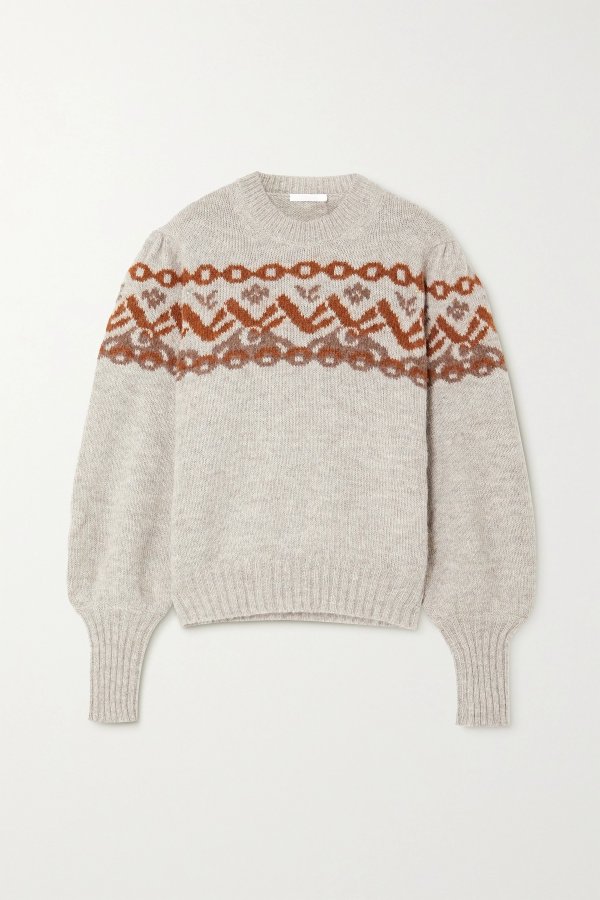 Fair Isle alpaca-blend sweater
