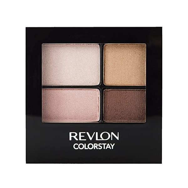 ColorStay 16 Hour Eyeshadow Quad with Dual-Ended Applicator Brush, Longwear, Intense Color Smooth Eye Makeup for Day & Night, Decadent (505), 0.16 oz