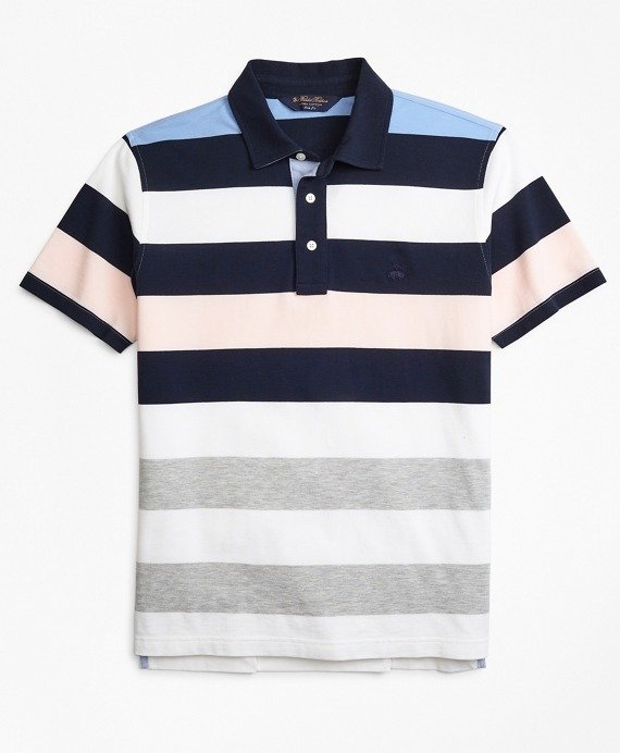Slim Fit Roadmap Bold Stripe Polo Shirt - Brooks Brothers