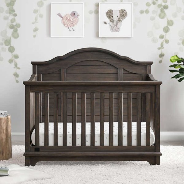 Adrian 婴儿床+6抽屉柜+尿布台套装，松木材质