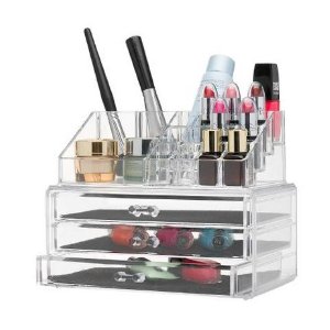 t Clear acrylic makeup organizer cosmetic organizer and Large 3 Drawer Jewerly Chest