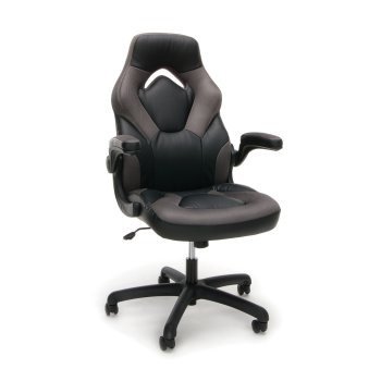 Essentials by Racing Style Gray Leather Gaming Chair